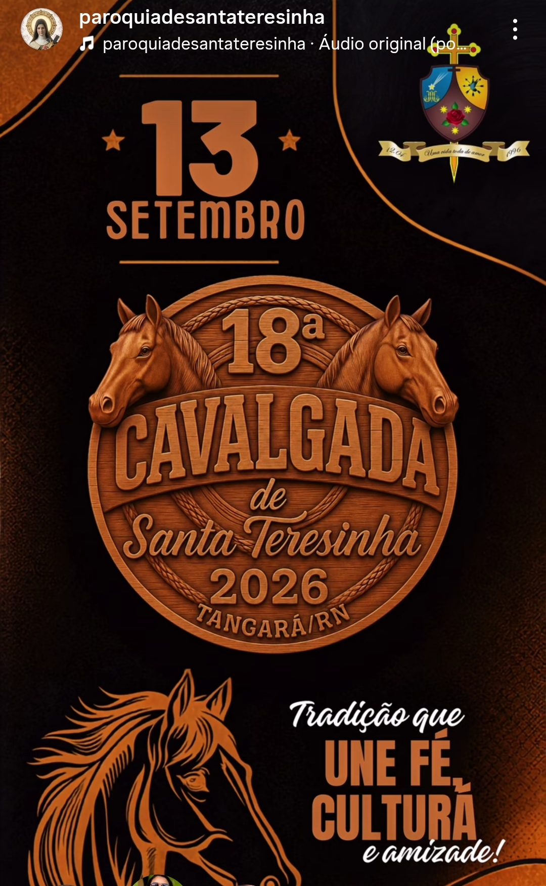Vem aí a 18º Cavalgada de Santa Teresinha em Tangará , aguarde!